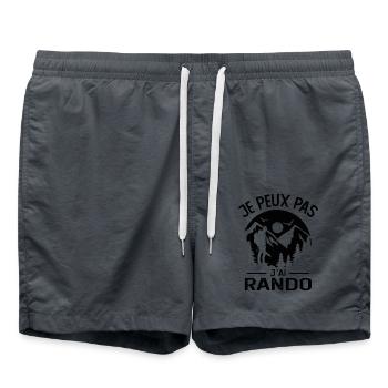 Je Peux Pas J'ai Rando - Short de bain - charbon - Devant - AI Model Male 185 light (185cm)