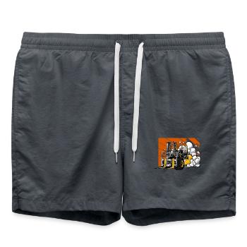 Forklift Race Cool Forklift Gift - Swim Trunks - anthracite - Front - AI Model Male 185 light (185cm)