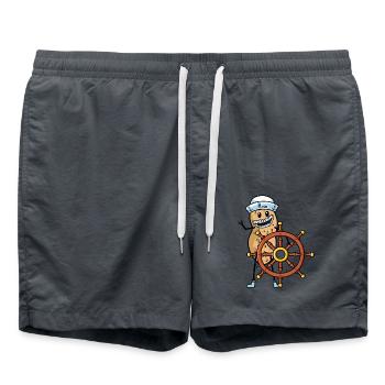 Cacahuètes Timonier marin de la marine - Short de bain - charbon - Devant - AI Model Male 185 light (185cm)