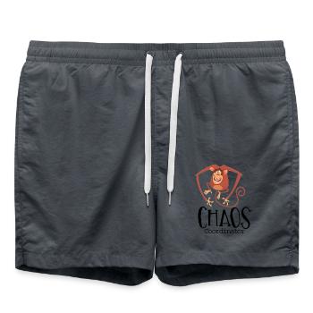 Chaos saying saying funny funny monkey joke - Swim Trunks - anthracite - Front - AI Model Male 185 light (185cm)