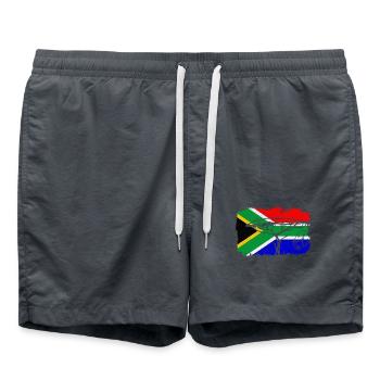 Afrique du Sud drapeau - Short de bain - charbon - Devant - AI Model Male 185 light (185cm)