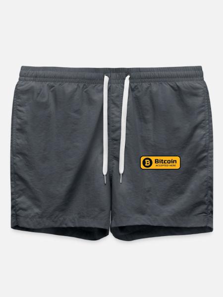 Bitcoin accepted here Bitcoin-Logo Crypto BTC - Badeshorts - Anthrazit