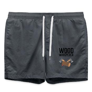 Woodworking Wood Whisperer - Swim Trunks - anthracite - Front - AI Model Male 185 light (185cm)