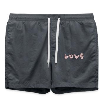Love Yoga Fitness Paresseux Amour - Short de bain - charbon - Devant - AI Model Male 185 light (185cm)