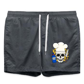 Poison Horror Kitchen Halloween Chef - Swim Trunks - anthracite - Front - AI Model Male 185 light (185cm)