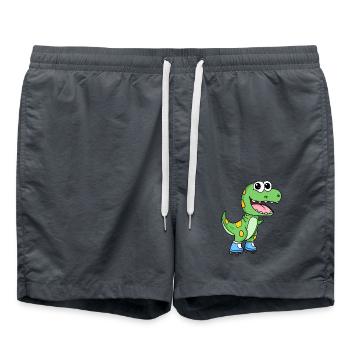 Inline Skating Rollschuhe Dinosaurier - Badeshorts - Anthrazit - Vorne - AI Model Male 185 light (185cm)