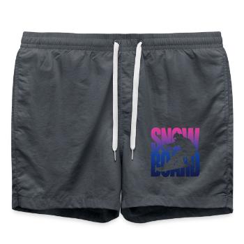 Snowboard Vacation Sports Winter Sports Snowboarder Cadeau - Short de bain - charbon - Devant - AI Model Male 185 light (185cm)