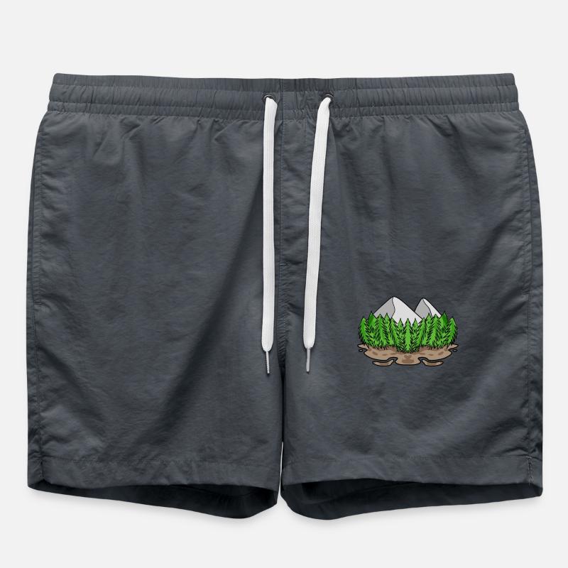 Mountain Mountains - Swim Trunks - anthracite