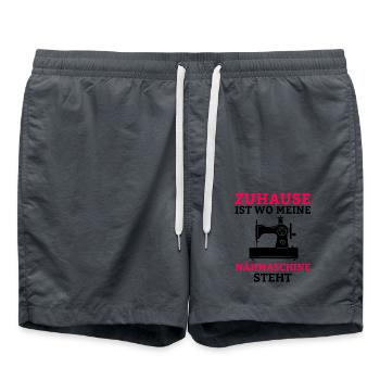 Stricken Geschenk Schneider Nähen Nähmaschine - Badeshorts - Anthrazit - Vorne - AI Model Male 185 light (185cm)