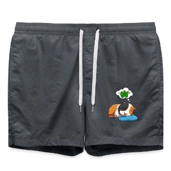 Le cobaye rêve de concombres - Short de bain - charbon - Devant - AI Model Male 185 light (185cm)