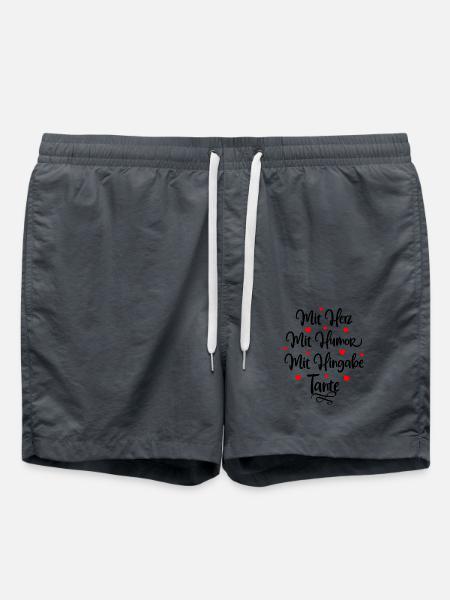 Für die besten Tanten - Tante Sprüche - Badeshorts - Anthrazit