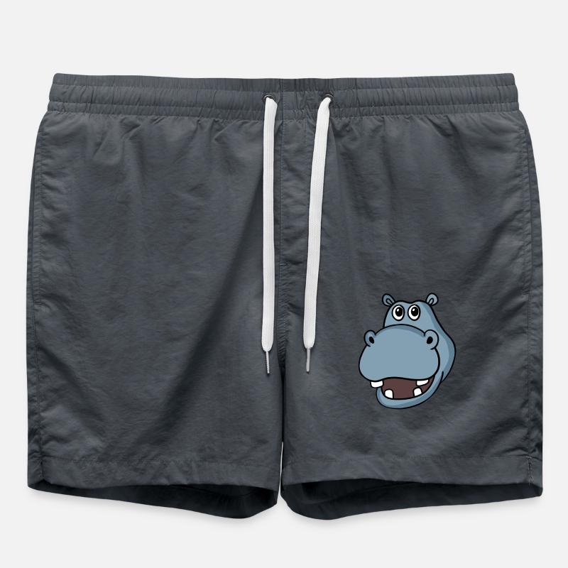 Hippo Head - Swim Trunks - anthracite