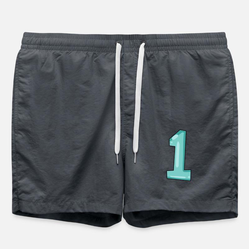 1 - Short de bain - charbon