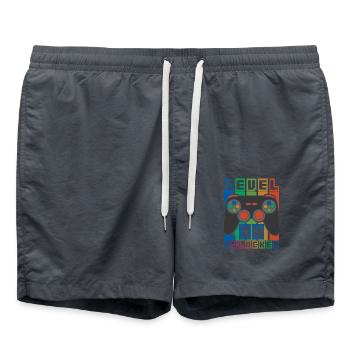 Lustige Gamer Level 30 Entsperrt 30. Geburtstagsgeschenk - Badeshorts - Anthrazit - Vorne - AI Model Male 185 light (185cm)