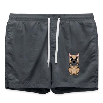 Deutscher Schäferhund - Badeshorts - Anthrazit - Vorne - AI Model Male 185 light (185cm)