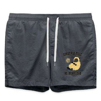 Komme was Wolle ich Schaf das - Badeshorts - Anthrazit - Vorne - AI Model Male 185 light (185cm)