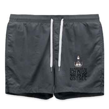 Ostsee Urlaub Geschenk - Badeshorts - Anthrazit - Vorne - AI Model Male 185 light (185cm)