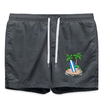 Île avec planche de surf - Short de bain - charbon - Devant - AI Model Male 185 light (185cm)