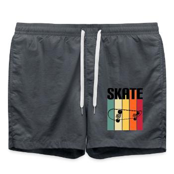 skateboard skater skate sport fahren skaten - Badeshorts - Anthrazit - Vorne - AI Model Male 185 light (185cm)