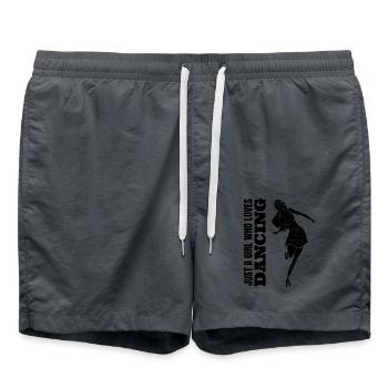 Dancer Dancing Woman Dance Sport Girl Gift - Swim Trunks - anthracite - Front - AI Model Male 185 light (185cm)