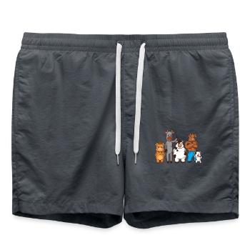 Bandes dessinées Vaches - Short de bain - charbon - Devant - AI Model Male 185 light (185cm)
