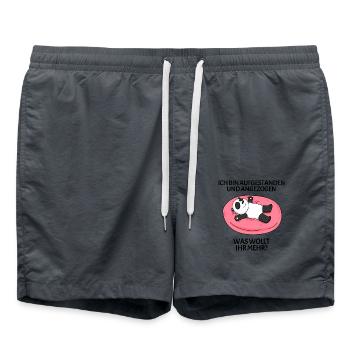 Aufgestanden und angezogen - Badeshorts - Anthrazit - Vorne - AI Model Male 185 light (185cm)