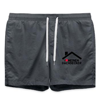 Dachdecker - Badeshorts - Anthrazit - Vorne - AI Model Male 185 light (185cm)