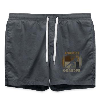 Athletics Grandpa - Swim Trunks - anthracite - Front - AI Model Male 185 light (185cm)