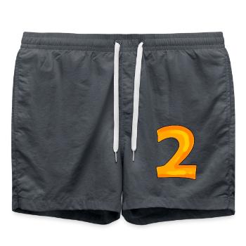 2 - Badeshorts - Anthrazit - Vorne - AI Model Male 185 light (185cm)