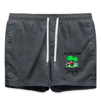 Vatertag - erster Vatertag Shirt - Badeshorts - Anthrazit - Vorne - AI Model Male 185 light (185cm)