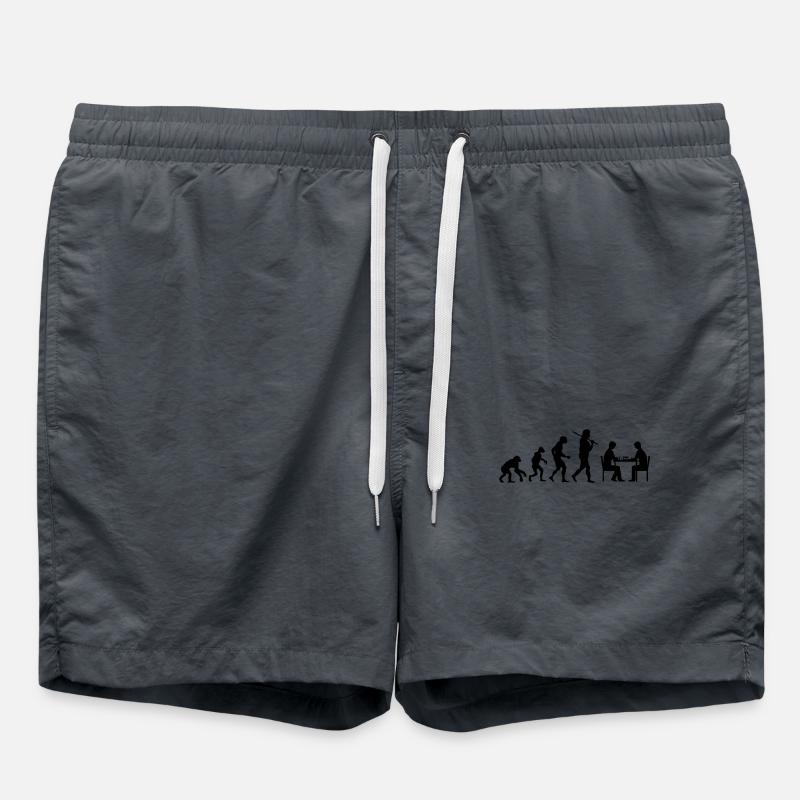 Evolution Chess - Swim Trunks - anthracite