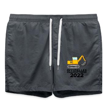 Kindergarten Kind Bagger Schule Einschulung 2022 - Badeshorts - Anthrazit - Vorne - AI Model Male 185 light (185cm)