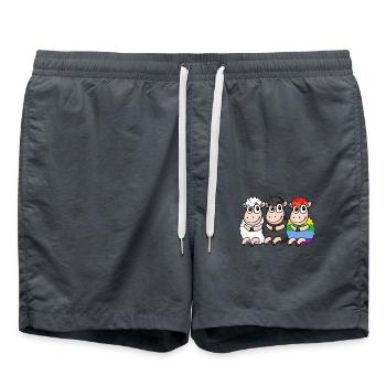 Black Sheep - Rainbow Sheep - Swim Trunks - anthracite - Front - AI Model Male 185 light (185cm)