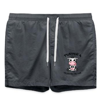 Player 4 Cow Offspring Pregnancy Gaming - Swim Trunks - anthracite - Front - AI Model Male 185 light (185cm)