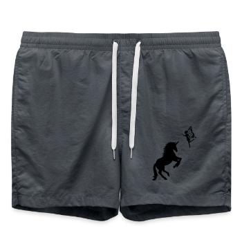 Fairy Fairy Elf Flies Unicorns Magic Mythical Creatures - Swim Trunks - anthracite - Front - AI Model Male 185 light (185cm)