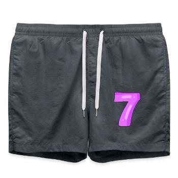 7 lila - Badeshorts - Anthrazit - Vorne - AI Model Male 185 light (185cm)