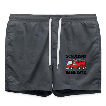 Einschulung Erste Klasse Junge - Badeshorts - Anthrazit - Vorne - AI Model Male 185 light (185cm)
