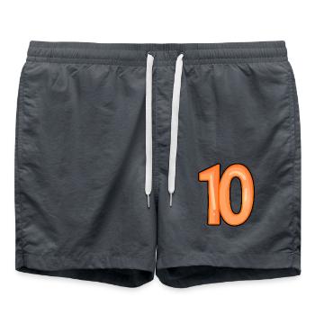 Number 10 - Swim Trunks - anthracite - Front - AI Model Male 185 light (185cm)