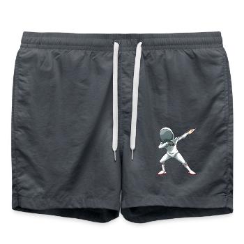 Fechten Dabbing Dab Fechtkampf - Badeshorts - Anthrazit - Vorne - AI Model Male 185 light (185cm)