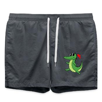 Krokodil - Badeshorts - Anthrazit - Vorne - AI Model Male 185 light (185cm)