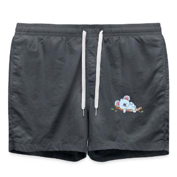Koala schlafender Koalabär - Badeshorts - Anthrazit - Vorne - AI Model Male 185 light (185cm)