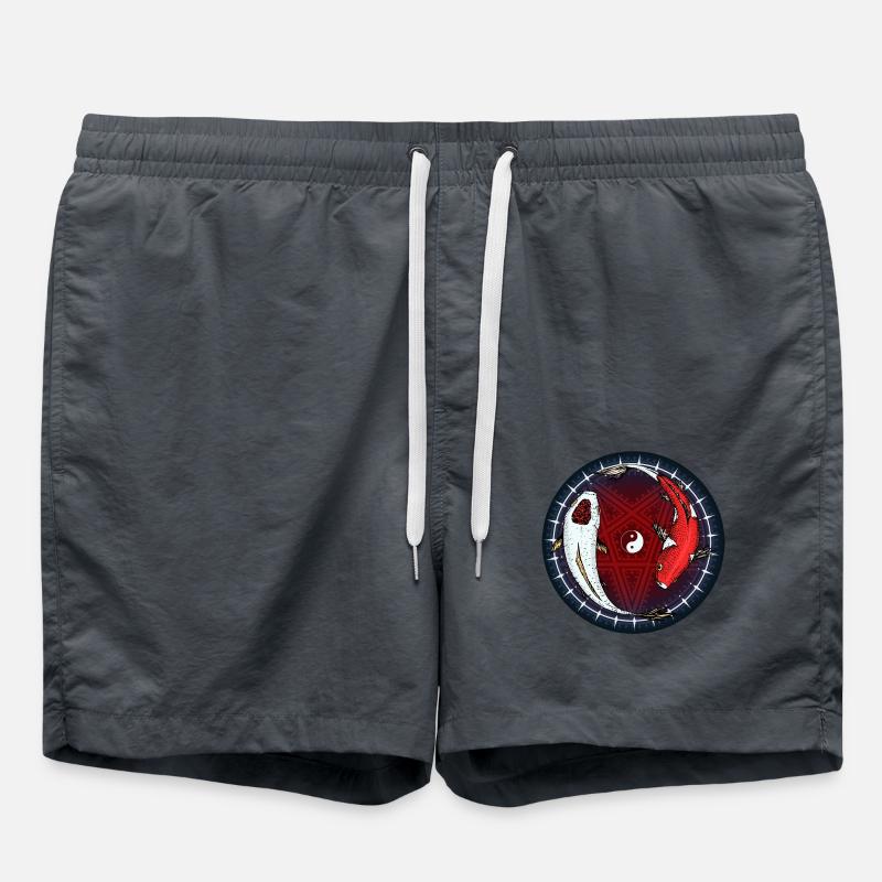 Koi Fish - Swim Trunks - anthracite