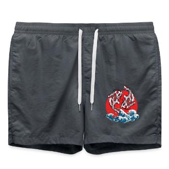Koi Poisson - Short de bain - charbon - Devant - AI Model Male 185 light (185cm)