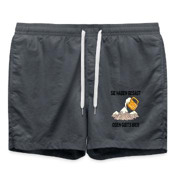 Berg Berge - Badeshorts - Anthrazit - Vorne - AI Model Male 185 light (185cm)
