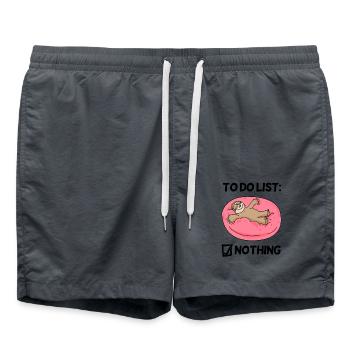 Sloth Relax Lazy funny - Swim Trunks - anthracite - Front - AI Model Male 185 light (185cm)