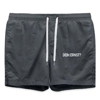 Dein Ernst Ernsthaft Not Your Ernst Echt Seriously - Badeshorts - Anthrazit - Vorne - AI Model Male 185 light (185cm)