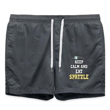 Keep Calm And Eat Spätzle für Schwabe - Badeshorts - Anthrazit - Vorne - AI Model Male 185 light (185cm)