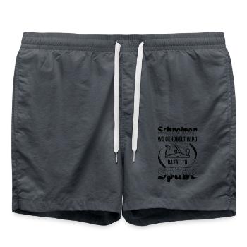 Schreiner Herren TShirt Wo gehobelt wird - Badeshorts - Anthrazit - Vorne - AI Model Male 185 light (185cm)