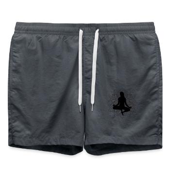 Yoga Zen Méditation Méditation Méditation Namaste cadeau - Short de bain - charbon - Devant - AI Model Male 185 light (185cm)