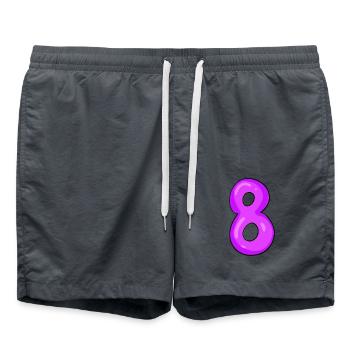 8 - Short de bain - charbon - Devant - AI Model Male 185 light (185cm)